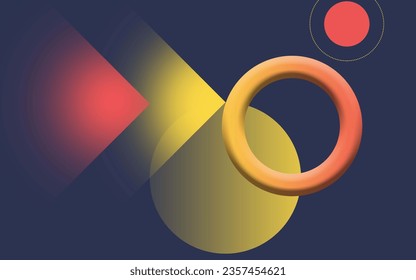Neues Trend Modernes, abstraktes Vorlagendesign. Geometrische Minimale Formelemente. Innovative Layouts und kreative Illustrationen. Minimalistische Kunstwerke und geometrische Formen.