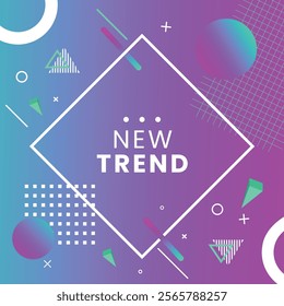 New Trend Modern Abstract Template Design Geometrical Minimal Shape Elements Graphic Design.