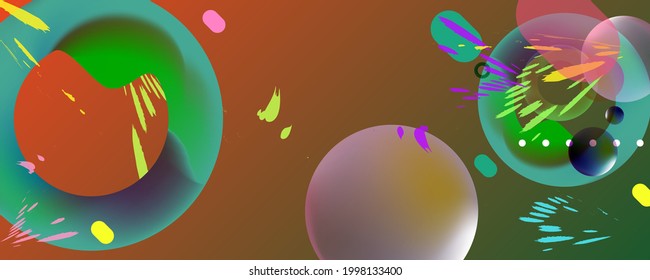 New trending abstract background for web or banner Lines neon on blue background bright multicolored geometric banner gradients colorful of abstract