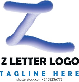 New trending sky colour z letter logo