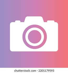 New trendy camera icon silhouette isolated symbol