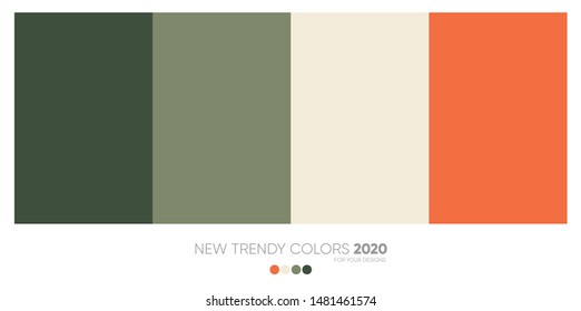 new trendy colors palette guide 2020 for your designs mobile application, web designs and graphic designs - clean colors vector 2