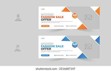 New trendy fashion sale social media cover, web banner ads design template, header, and page timeline
