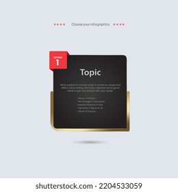 Neue trendige Vektor-Infografik-Optionen-Design und Infografik-Banner, Diagramme-Design und Gruppen von Infografik-Vorlagen für Optionen, Teile, Schritte, Vektorgrafik, Illustration.