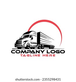 New truck logo design template.
