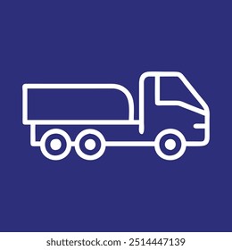New truck vector logo design in navy blue background 