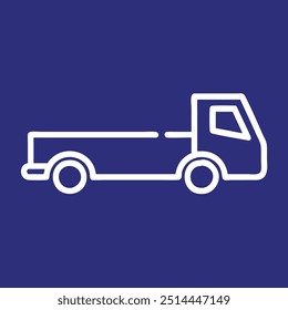 Nuevo diseño del logotipo del Vector del camión en fondo azul marino 