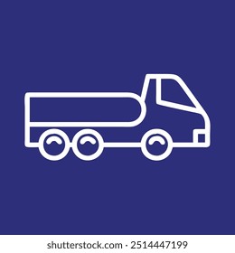Neues LKW-Vektorlogo-Design auf marineblauem Hintergrund 