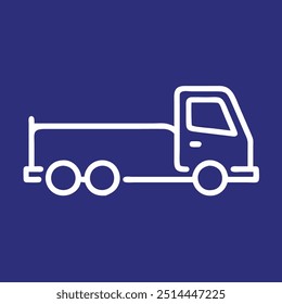 Neues LKW-Vektorlogo-Design auf marineblauem Hintergrund 