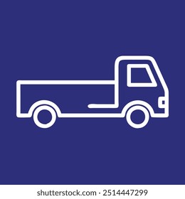 Nuevo diseño del logotipo del Vector del camión en fondo azul marino 