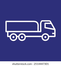 New truck vector logo design in navy blue background 