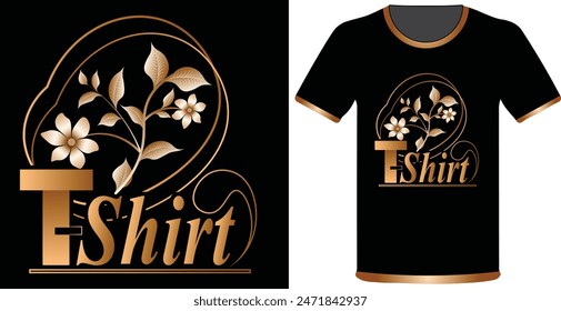 new T-shirt design with flower vector illustration. graphic design, for t-shirt printable file.