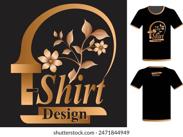 new T-shirt design with flower vector illustration. graphic design, for t-shirt printable file.