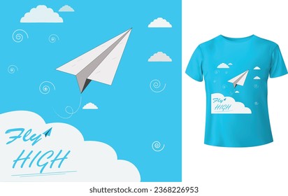  . New T-shirt design . FLY HIGH . 