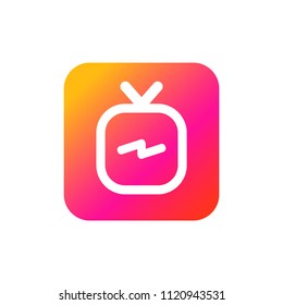 New TV Logo, web icon, flat vector EPS 10.