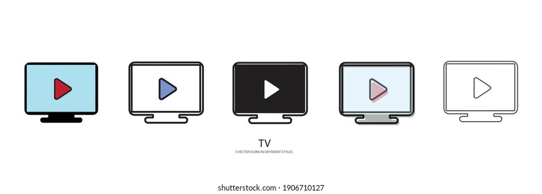 nuevo icono de tipo de vector tv