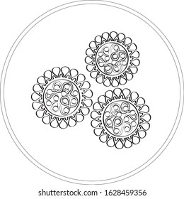 New type coronavirus enlarged view vector illustration