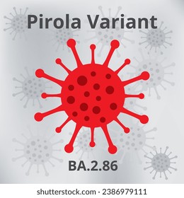 Un nuevo tipo de mutación del coronavirus de Pirola. Afiche del Coronavirus.