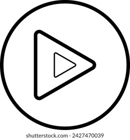 New type of play button icon design for personal and commercial use 