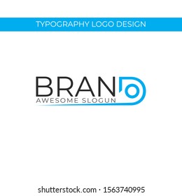 New typography Brand logo design