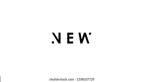 New Typography Design Black and White