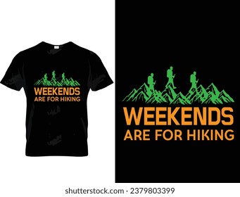 New typography hiking t shirt design