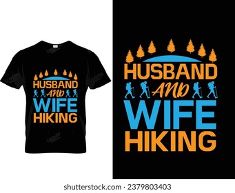 New typography hiking t shirt design