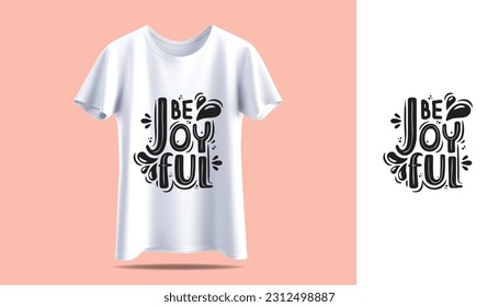 New Typography quotes t-shirt print vector with a white mockup 