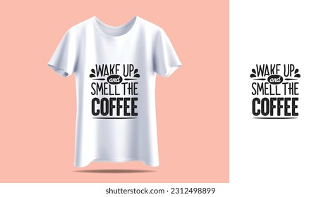New Typography quotes t-shirt print vector with a white mockup 