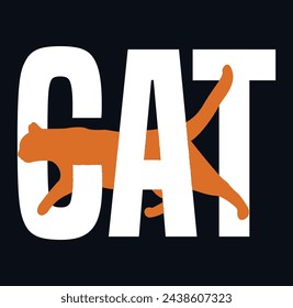 Nuevo diseño de la camiseta de la tipografía, diseño de la camiseta del gato, diseño elegante de la camiseta