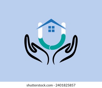 new u logo real estate for branding company. construction template vector illustration for your brand.2024