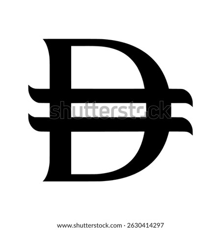 New UAE Dirham logo icon. United Arab Emirates currency symbol or sign. Vector illustration