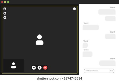 New UI Video conference , video conference calls window overlay.