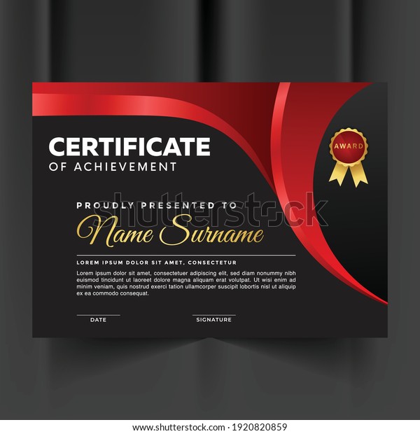 New Unique Certificate Template Stock Vector (Royalty Free) 1920820859