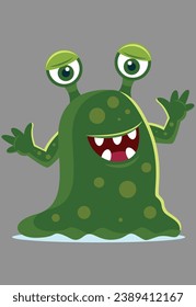 New unique cute colorful cartoon monster vector art illustration