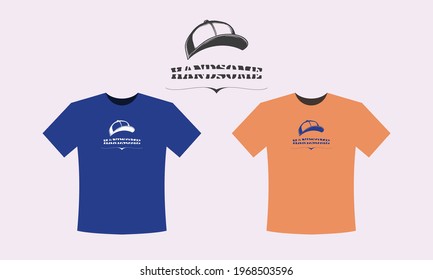New Unique T-Shirt Design. Vector, Template, Handsome Style.