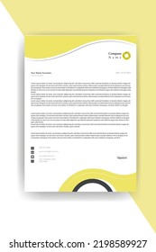 New Unique Yellow Letterhead Design