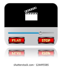 New universal player on a white background