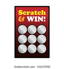 A New Unscratched Scratch And Win Game Card.