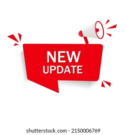 New update. Banner for store, online shop, web, app. Web Banners Element. Flat vector illustration.