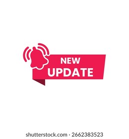 new update with bell icon label design 