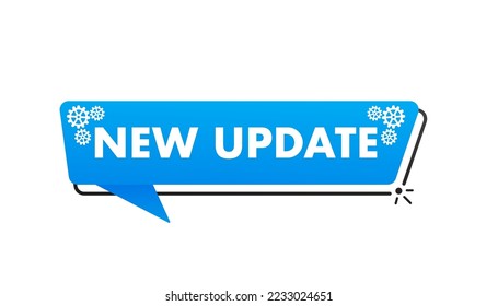 Nuevo icono azul de actualización. Aislado sobre fondo blanco. Ilustración del vector