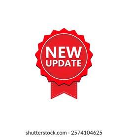NEW UPDATE label, Banner tag, for advertising, promotion, retail, website, graphic design project, app design or online store. Vector design template.