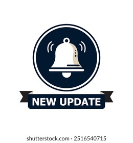Ícone Nova etiqueta de atualização com notificação.