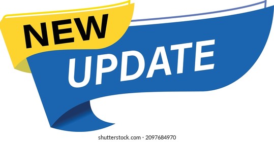 New Update label, Vector image