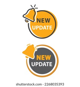 New update. Modern label, sticker with bell. 