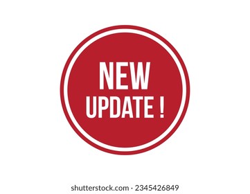 neues Update für rotes Banner-Design, Vektorgrafik
