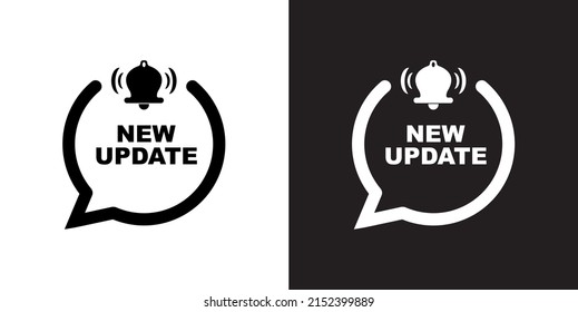 Nuevo signo de actualización en fondo blanco