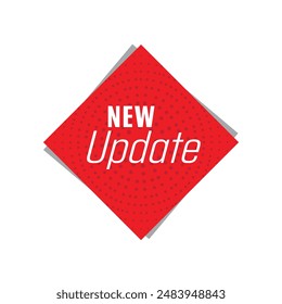 new update text warning and information sign
