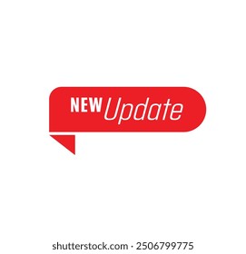 new update text warning and information sign